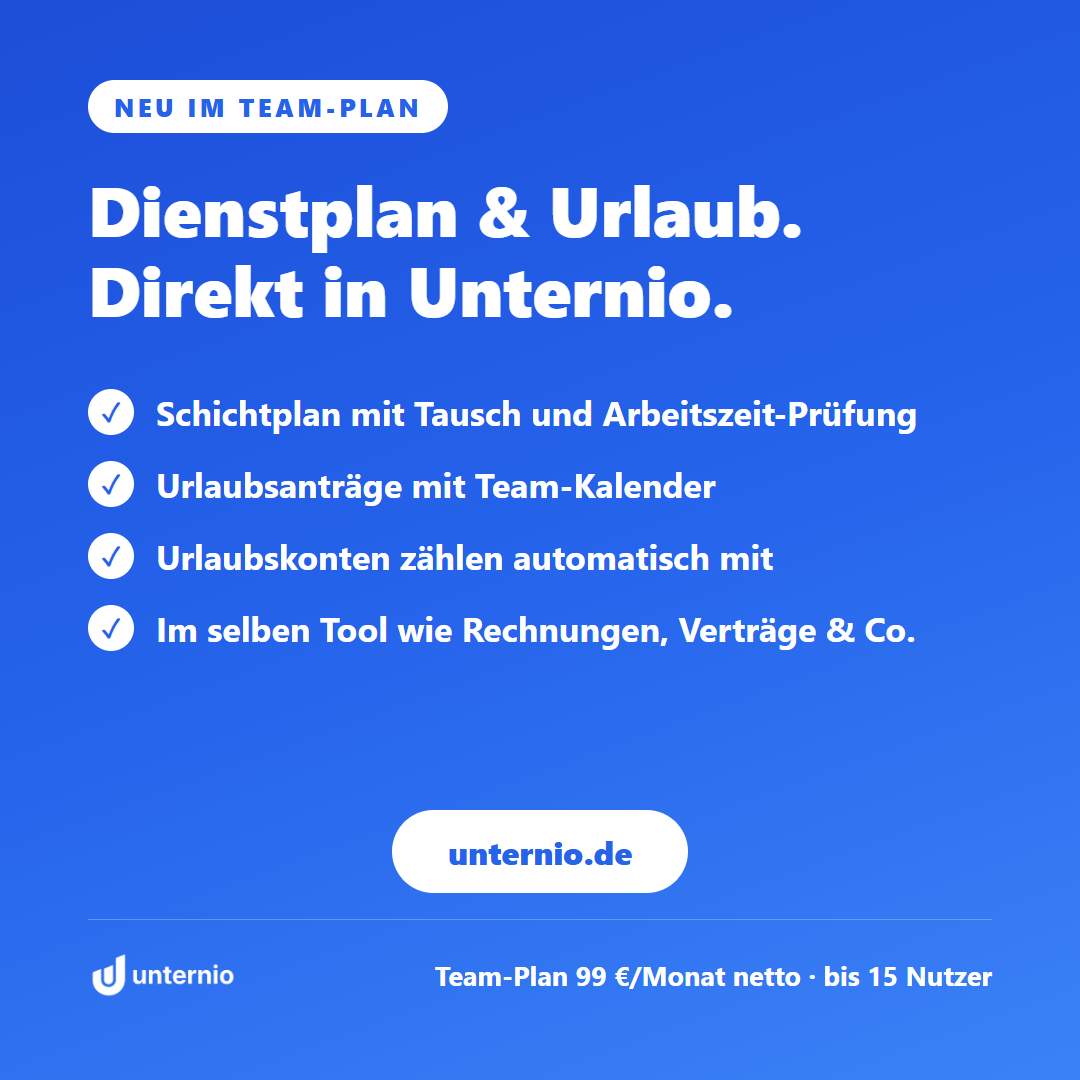 Feed-Grafik: Neu im Team-Plan, Dienstplan und Urlaub